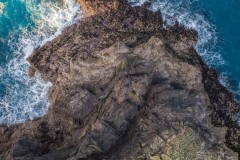 Aerial  view of Port Isaac,  Clifftop, Cornwall, uk