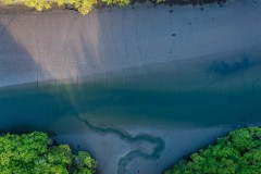 Aerial of view of River Lerryn, Fowey, Cornwall, UK.