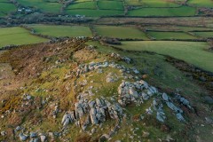 Aerial View of Helman Tor, Bokiddick,  Cornwall, UK.