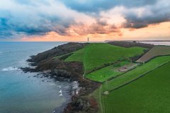 Aerial View of Gribbin Head, Gribbin Daymarker, Fowey, Cornwall,