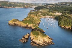 Aerial view of Watermouth Harbour , Devon, United Kingdom.