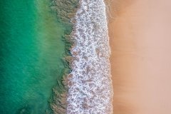 Aerial view of Harlyn Bay, Cornwall, UK.