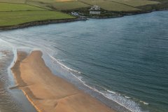 Aerial view of Hawkers Cove, Padstow, Cornwall, UK.