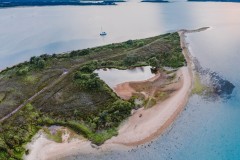 Aerial view of Brands Bay,Studland, Dorset, uk