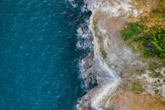 Aerial view of coastline, Durlston country park, Swanage,Dorset,