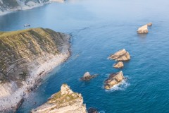 Aerial view of Mupe Bay, Dorset, U.K.