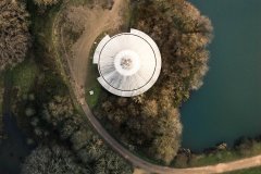 Aerial view of Testwood Lakes, Southampton, Hampshire, uk